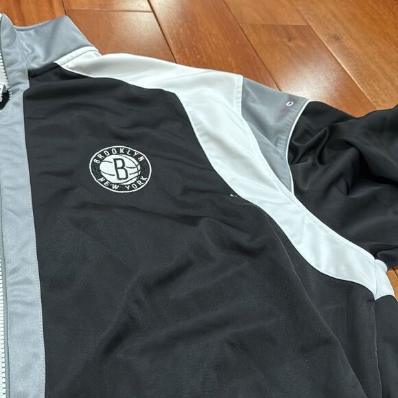 Zipway NBA Brooklyn Nets Men's Black/Gray Full-Zip Track Jacket Size 3XLT - Picture 9 of 11